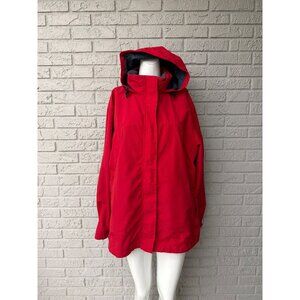 Land’s End Women’s Hooded Waterproof Windbreaker Jacket Size XL